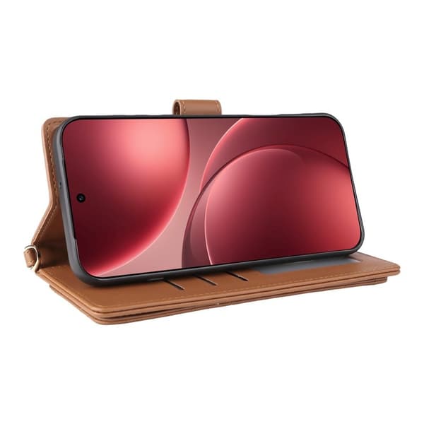 Oppo Find X9 Pro 5G Plånboksfodral Konstläder - Brun
