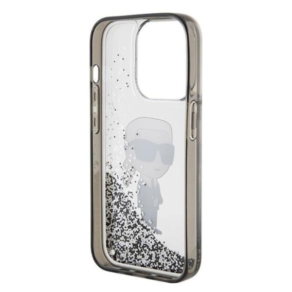 Karl Lagerfeld iPhone 15 Pro Max -puhelinkuori Liquid Glitter Ikonik