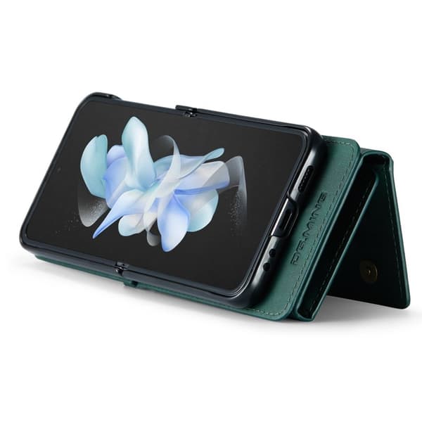 DG.MING Samsung Galaxy Z Flip4 Plånboksfodral RFID-Skydd Grön