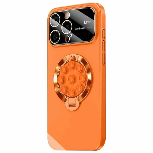 Mobilskal till iPhone 14 Pro Magsafe Sugkopphållare Kickstand - Orange Orange