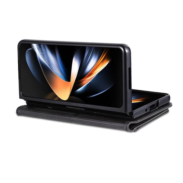 AZNS Samsung Galaxy Z Fold5 Plånboksfodral Konstläder - Svart