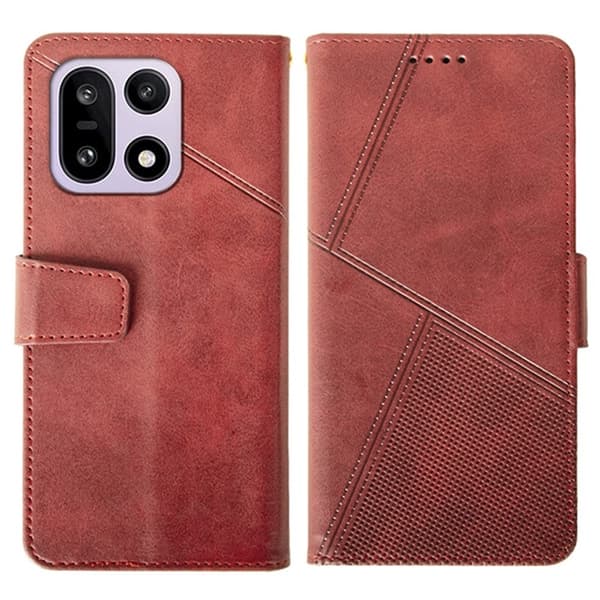 IDEWEI OnePlus 15 5G Plånboksfodral Calf Texture Konstläder - Röd Röd
