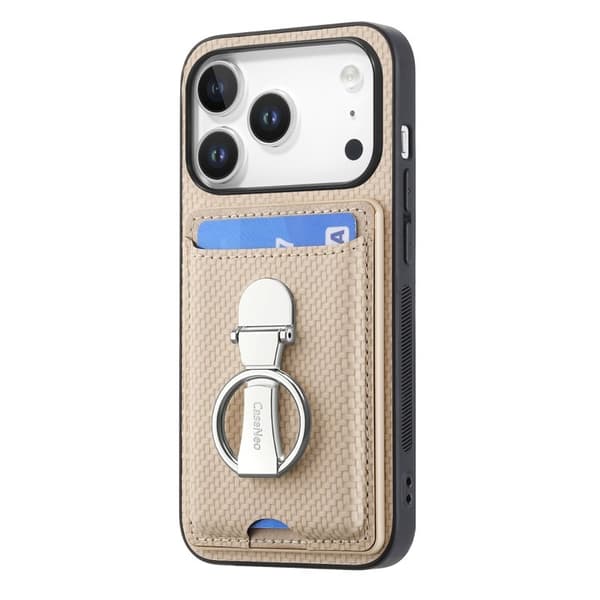 D.G Ming Mobilskal till iPhone 17 Pro Äkta läder - Beige