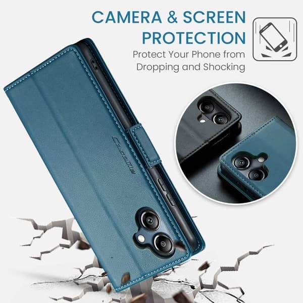 CASEME Plånboksfodral Konstläder för Samsung Galaxy A06 4G - Blå