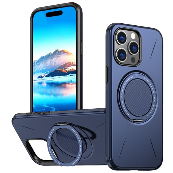 Mobilskal till iPhone 13 Pro Max MagSafe Rotating Kickstand TPU + PC Blå