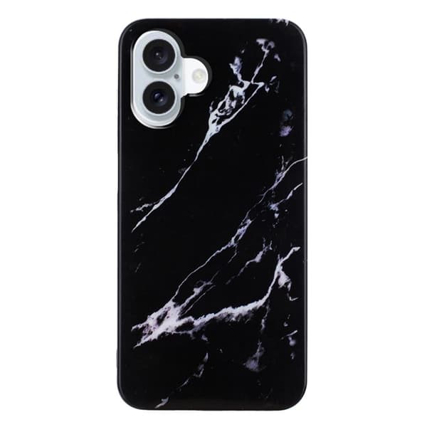 Mobilskal till iPhone 17 Marble Pattern Painted TPU - Svart Svart