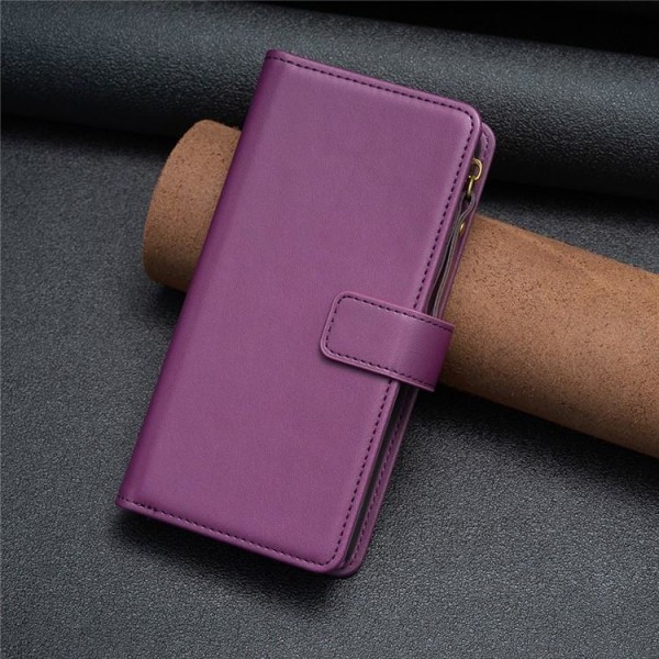 iPhone 15 Plus Pungeetui Zipper Flip - Lavendel