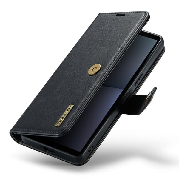 DG.MING Sony Xperia 10 V Plånboksfodral Äkta läder - Svart