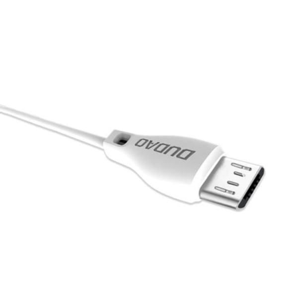 Dudao USB - Micro USB -kaapeli 2 m - valkoinen