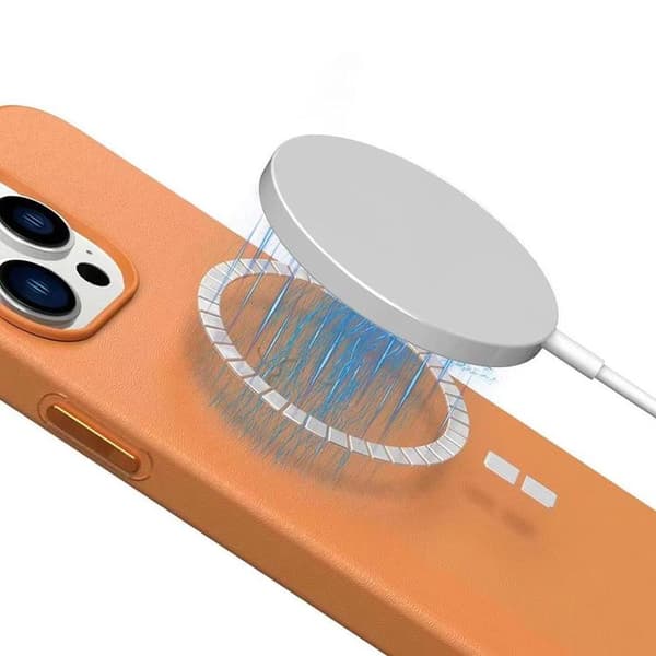 BOOM iPhone 14 Plus Cover Magsafe Ægte Læder - Grøn Grön