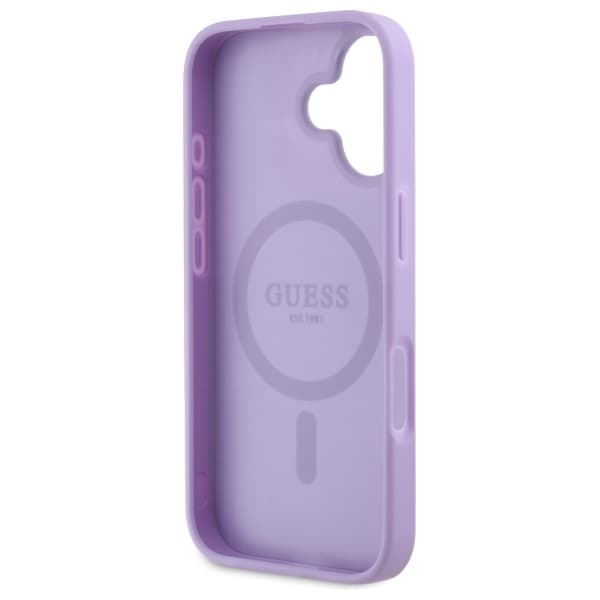 Guess telefontaske til iPhone 16 6.1 MagSafe MagSafe Saffiano - Lilla