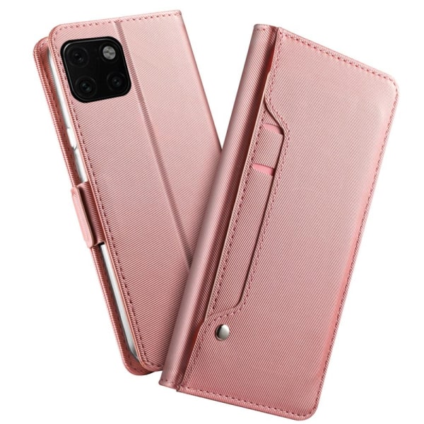 Pung etui med spejl til Huawei P40 - Rose Gold