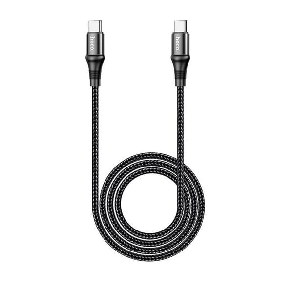 Hoco Exquisito USB-C till USB-C -kaapeli 100W 1m - Musta Black