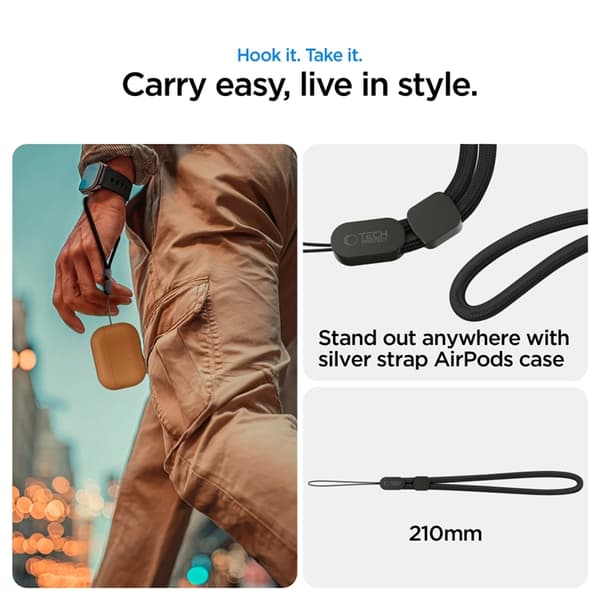 Tech-Protect Apple Airpods Pro 3 Etui Natural Fit - Brun