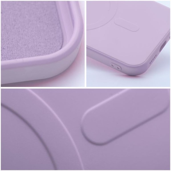 iPhone 13 Mini Magsafe -suojus silikoni - vaaleanpunainen