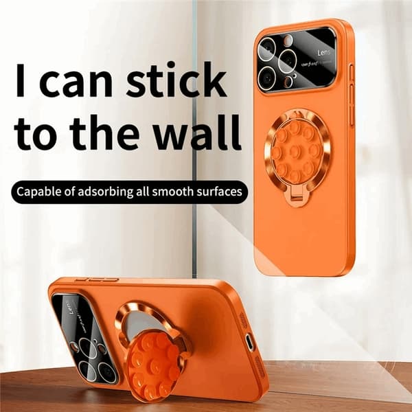 Mobilskal till iPhone 14 Pro Max Magsafe Sugkopphållare Kickstand - Orange Orange