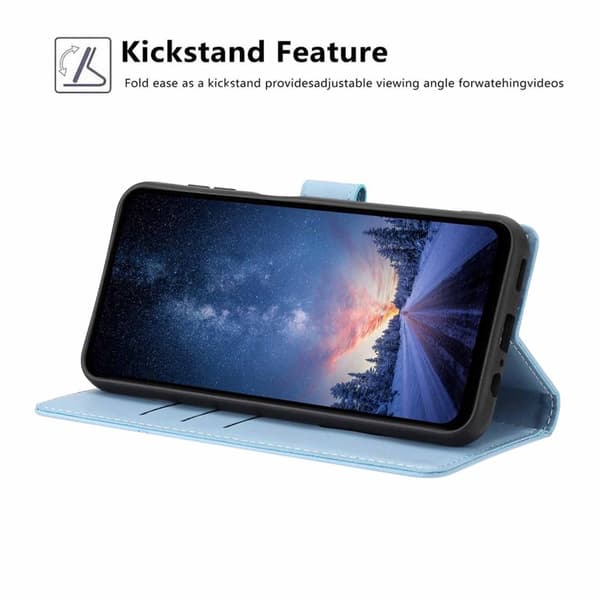 Plånboksfodral för Samsung Galaxy S26 Plus Ställfunktion Konstläder - Ljusblå