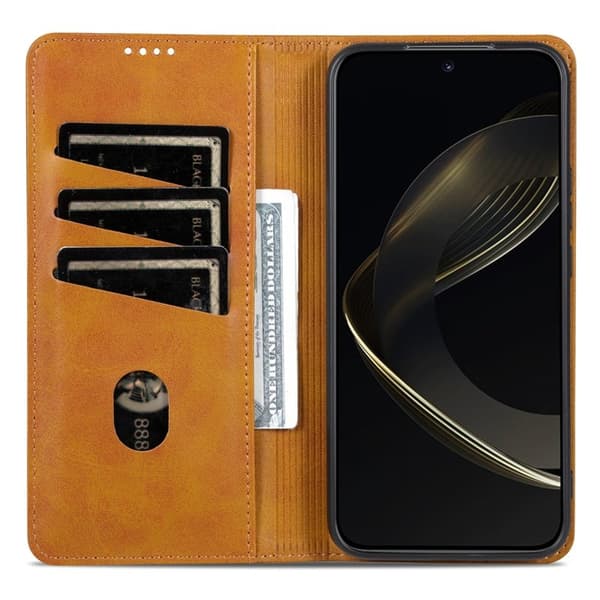 AZNS Xiaomi 14T Plånboksfodral i Konstläder - Brun Konstläder Textur