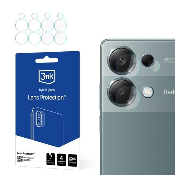 3MK Xiaomi Redmi Note 13 4G    Kameralinskydd - Transparent Transparent