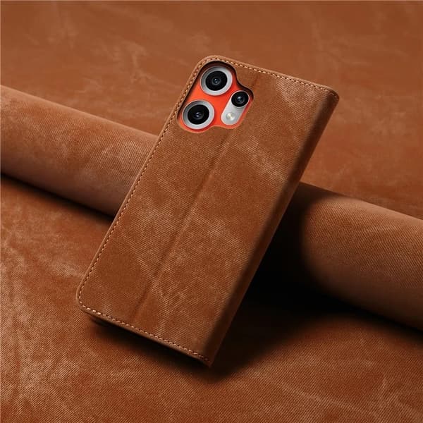 Nothing CMF Phone 2 Pro Konstläder Plånboksfodral Jeans Cloth Texture - Brun Brun