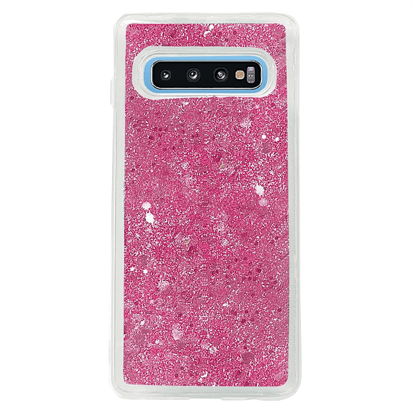 Glitter Skal till Samsung Galaxy S10 Plus - Rosa Rosa
