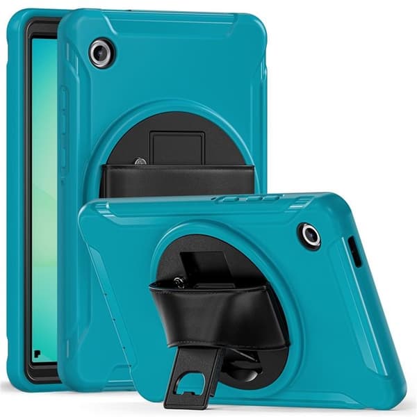 Mobilskal till Galaxy Tab A11 Rotary Kickstand med Handrem Blå