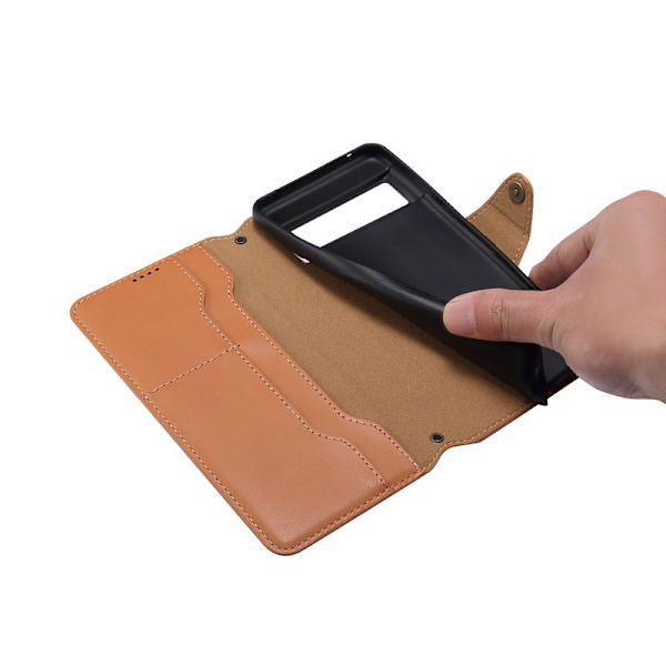 DENIOR Google Pixel 8 Plånboksfodral Konstläder Konstlädertextur - Khaki