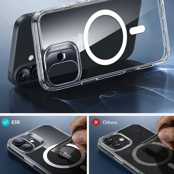 ESR Mobilskal till iPhone 16 Magsafe Halolock Och Härdat Glas Transparent