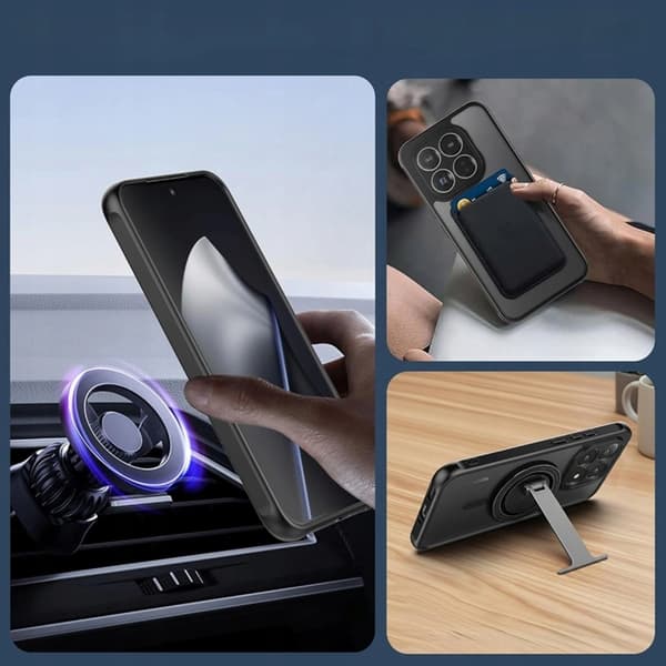 Tech-Protect telefontaske til Xiaomi 15T Pro Magsafe Magmat - Mat sort Svart