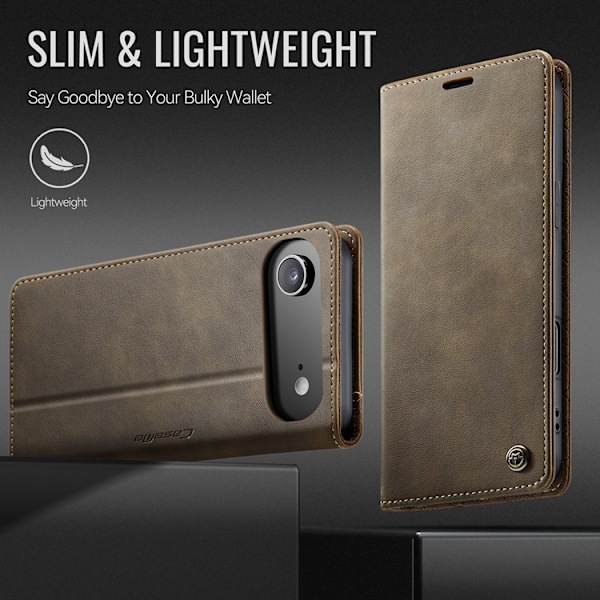 Caseme iPhone Air Plånboksfodral RFID-Skydd 033 - Kaffe Brun