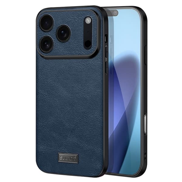 SULADA Mobilskal till iPhone 17 Pro Max PU-läder+TPU+PC - Blå Blå