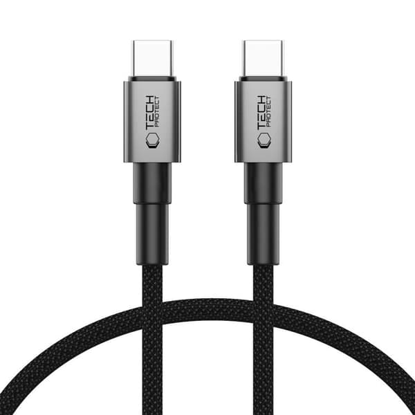 Tech-Protect USB-C Til USB-C Kabel Ultraboost 25CM 60W - Grå Grå