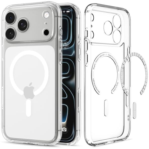 Spigen Mobilskal För iPhone 18 Pro/17 Pro Magsafe Ultra Hybrid - Clear/Vit