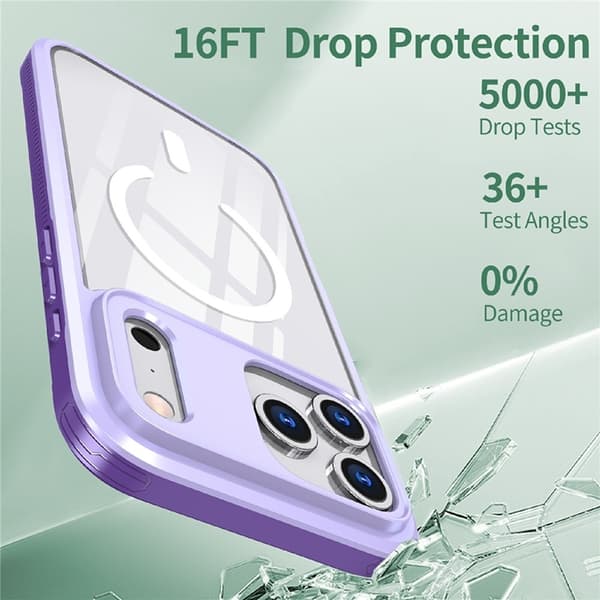 Mobilskal till iPhone 17 Pro MagSafe TPU + PC Clear - Lila Lila