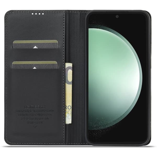 LC.IMEEKE L1 Series Samsung Galaxy S23 FE Plånboksfodral Konstläder - Svart