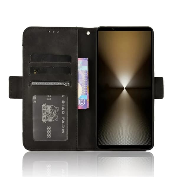Sony Xperia 1 VI Plånboksfodral Konstläder - Svart Svart