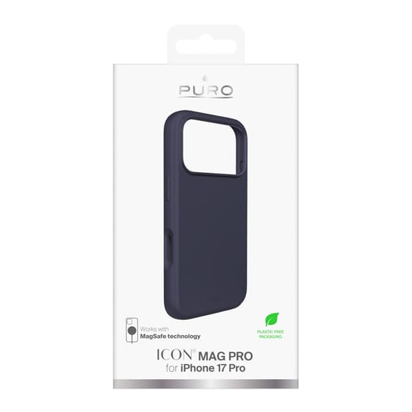 Puro Mobilskal till iPhone 17 Pro Magsafe Liquid Silikon - Mörkblå Blå