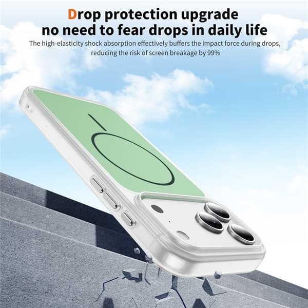 Mobilskal till iPhone 17 Pro Max MagSafe Skin Touch TPU PC - Grön Grön