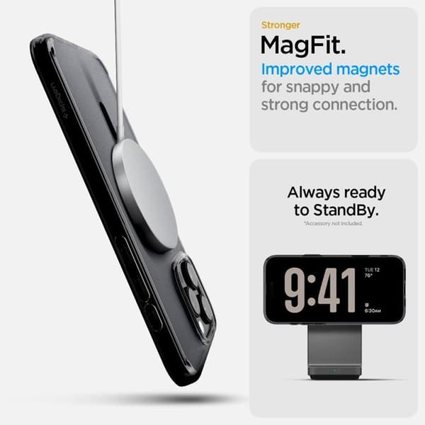 Spigen telefontaske til iPhone 16 Pro MagSafe Ultra Hybrid „T“ - Sort Svart