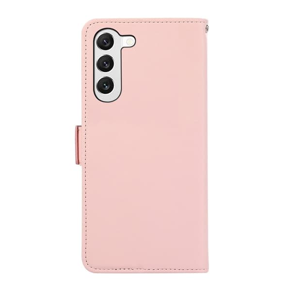 ABEEL Samsung Galaxy S22+ 5G Plånboksfodral i mjukt Konstläder - Rosa