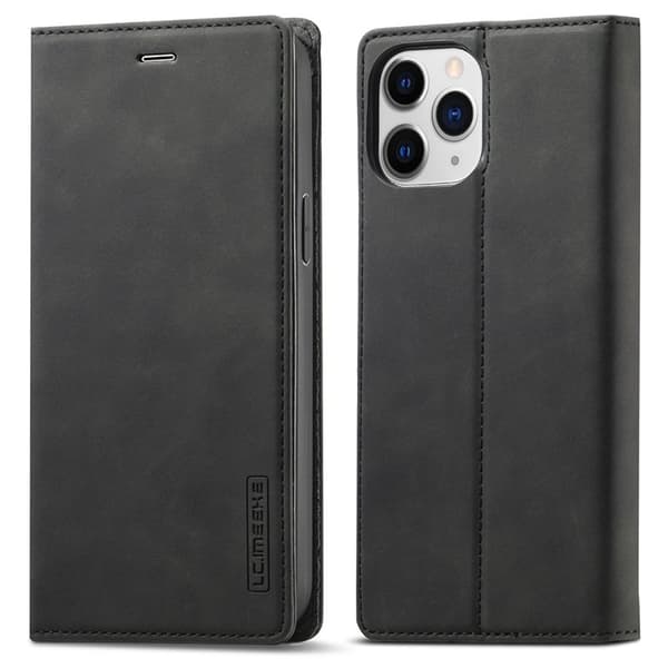 LC.IMEEKE iPhone 13 Pro Plånboksfodral - Stötbeständig Konstläder - Svart