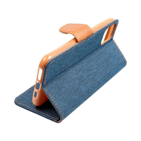 Xiaomi Redmi Note 13 5G Plånboksfodral Canvas - Marinblå