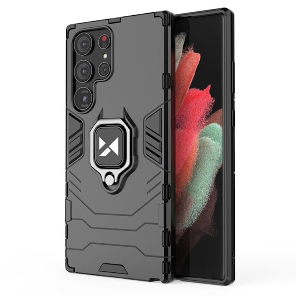 Wozinsky Galaxy S23 Ultra Ringhållare Mobilskal - Svart