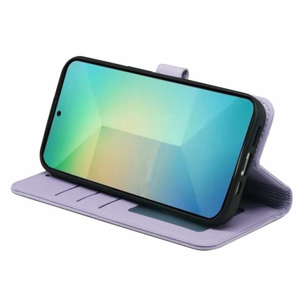 Plånboksfodral för Samsung Galaxy S26 Plus Magnetiskt Konstläder - Lila