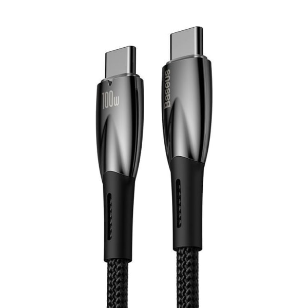 Baseus USB-C till USB-C kabel 100W 2m - Svart