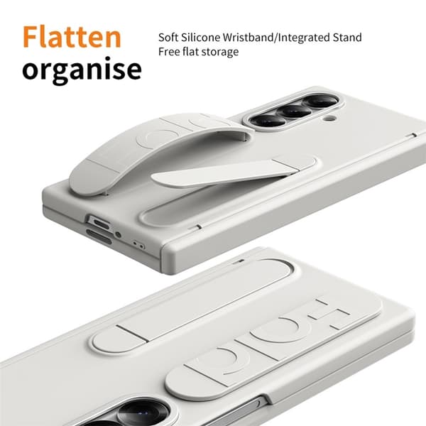 Mobilskal till Galaxy Z Fold 7 Kickstand Armband - Vit Vit