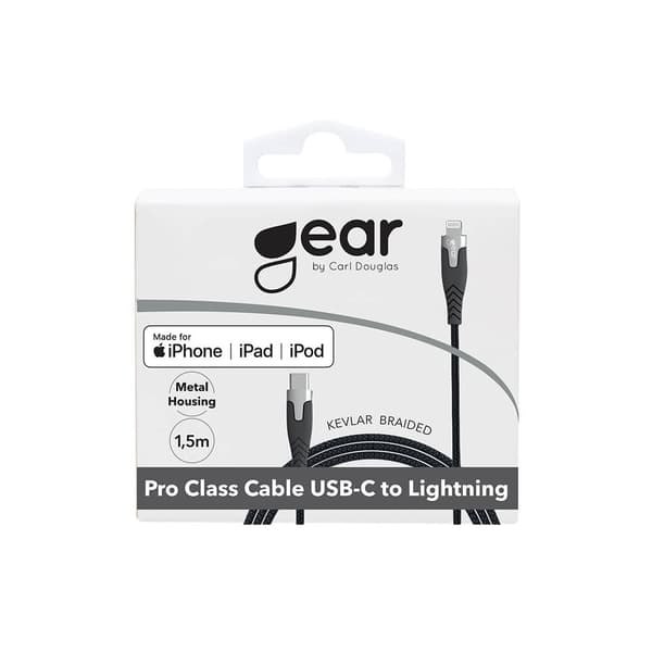 GEAR Ladekabel PRO USB-C til Lightning C94 1,5m Sort Black