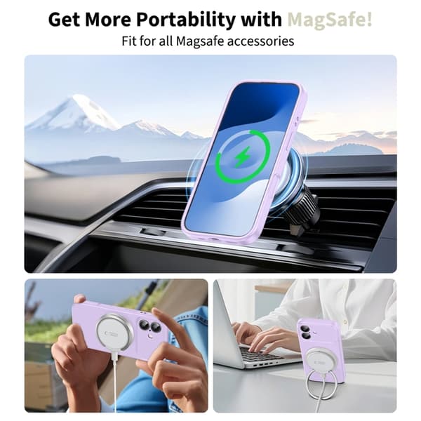 Tech-Protect iPhone 17 Magsafe Silikone Telefontaske - Lilla Lila