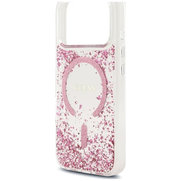 Guess Mobilskal För iPhone 18 Pro/17 Pro Magsafe Resin Bottom Glitter