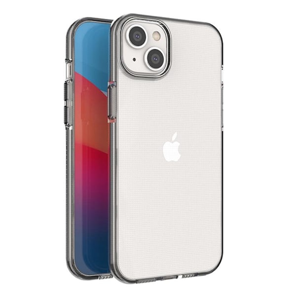 iPhone 14 Plus Skal Spring Silicone med Ram - Svart Svart